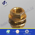 nuts and bolts manufacturers yellow zinc plated hex flange nut